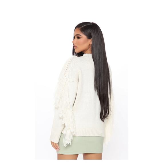 Fashion Nova Fringe Sweater - Picture 2 of 10